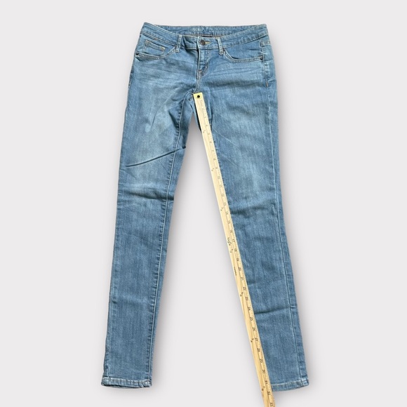 Mossimo Low Rise Skinny Jeans Size 2L Distressed Fading Whiskering 5-Pocket - Picture 7 of 8